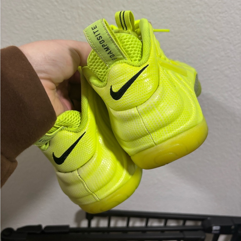 Nike Bright Yellow Foamposite Sneakers - Picture 7 of 9
